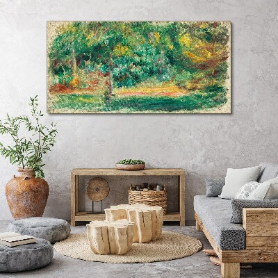 Green landscape in summer light Canvas print