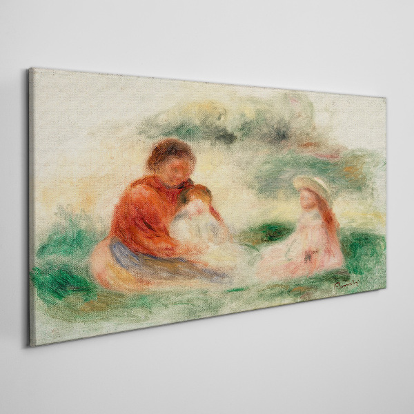 Family in pastel colors Canvas print