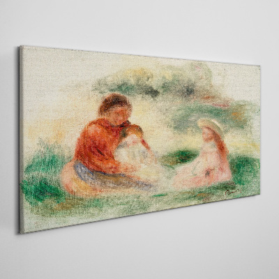 Family in pastel colors Canvas print