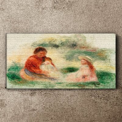 Family in pastel colors Canvas print