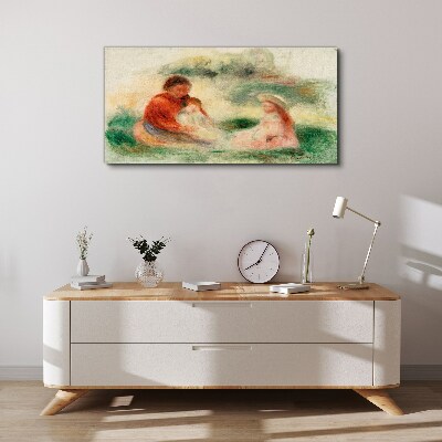 Family in pastel colors Canvas print