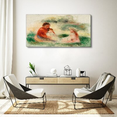 Family in pastel colors Canvas print