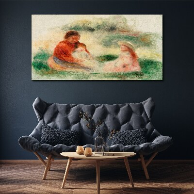Family in pastel colors Canvas print