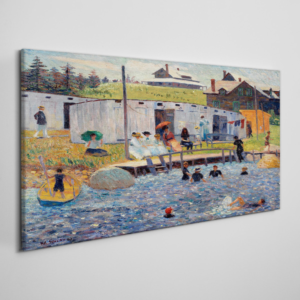 A summer day at the lake Canvas print