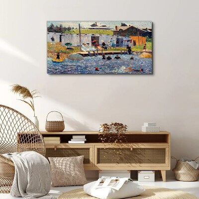 A summer day at the lake Canvas print