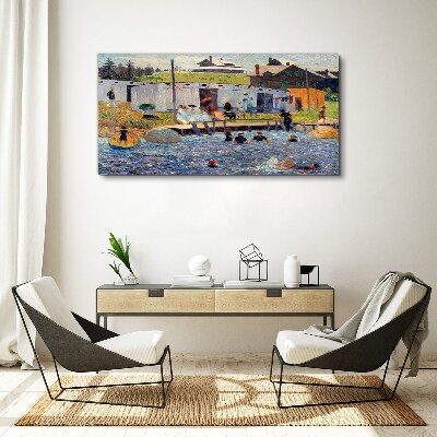 A summer day at the lake Canvas print