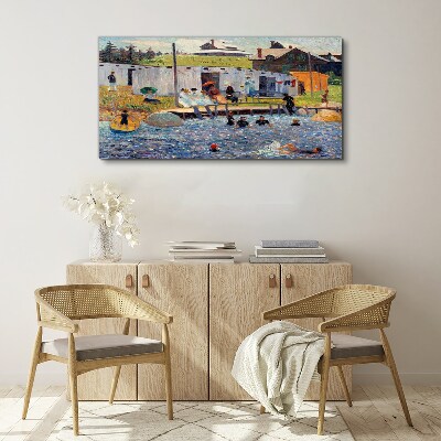 A summer day at the lake Canvas print