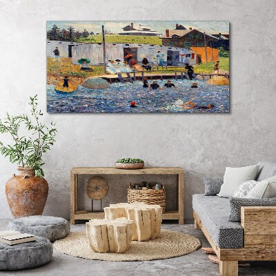 A summer day at the lake Canvas print