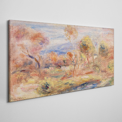 Landscape in pastel shades Canvas print
