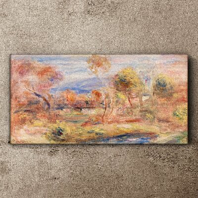 Landscape in pastel shades Canvas print