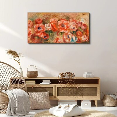 Floral landscape in shades of pink Canvas print