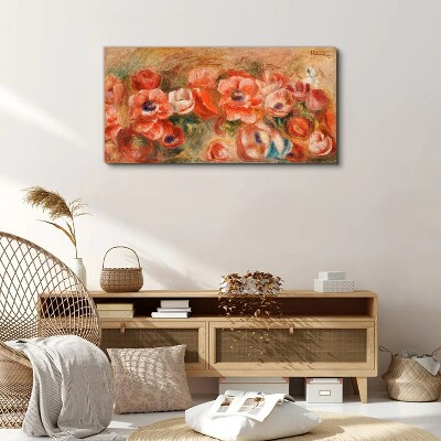 Flowers plants anemones Canvas print