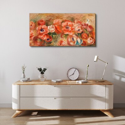 Floral landscape in shades of pink Canvas print