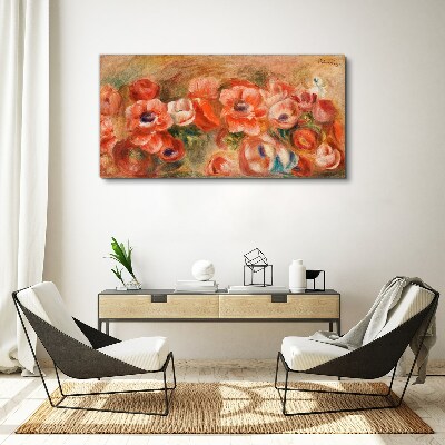 Floral landscape in shades of pink Canvas print