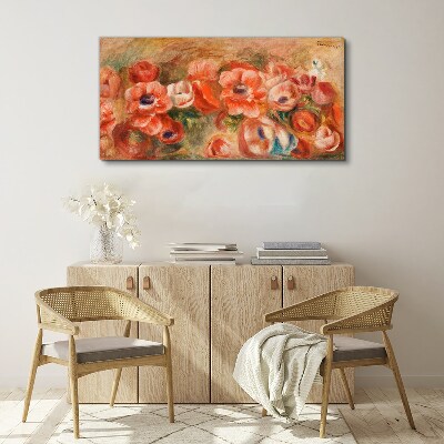 Floral landscape in shades of pink Canvas print