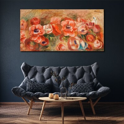 Floral landscape in shades of pink Canvas print