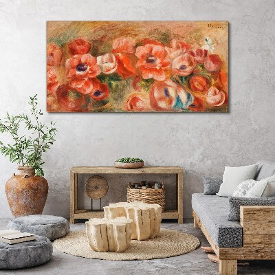 Floral landscape in shades of pink Canvas print