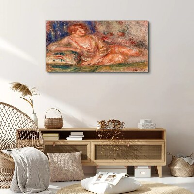 A quiet moment with flowers in the background Canvas print