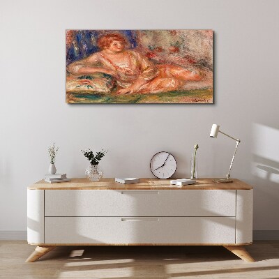 A quiet moment with flowers in the background Canvas print