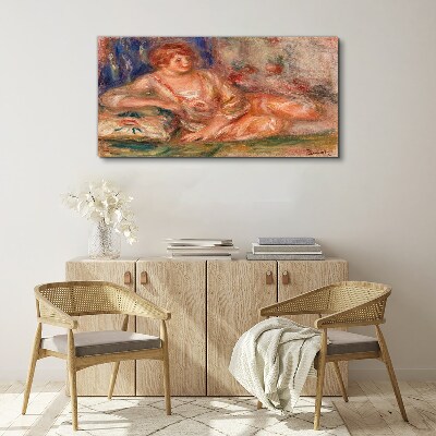 A quiet moment with flowers in the background Canvas print