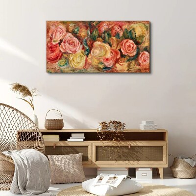 Floral bouquet of roses Canvas print