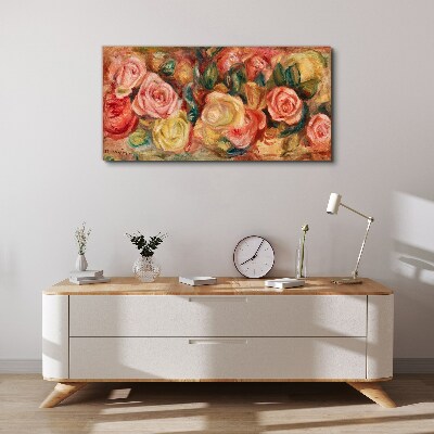 Floral bouquet of roses Canvas print