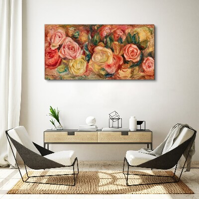 Floral bouquet of roses Canvas print