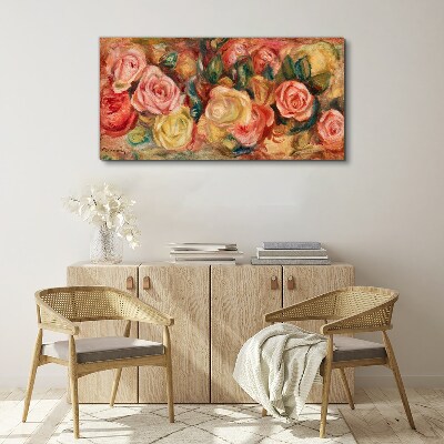 Floral bouquet of roses Canvas print