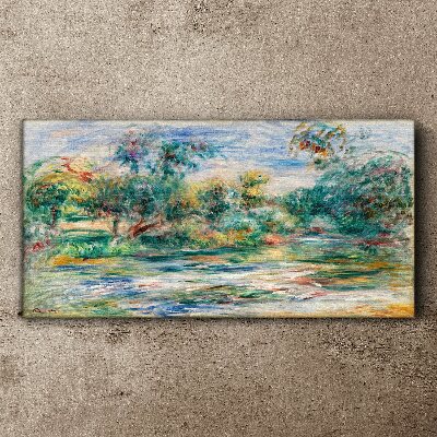 Summer landscapes in pastel colors Canvas print