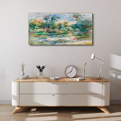 Summer landscapes in pastel colors Canvas print