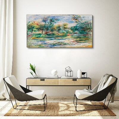 Summer landscapes in pastel colors Canvas print