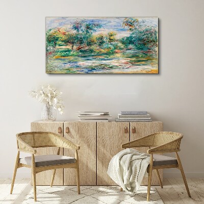 Summer landscapes in pastel colors Canvas print