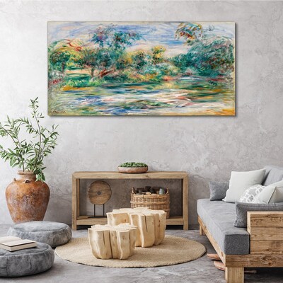 Summer landscapes in pastel colors Canvas print