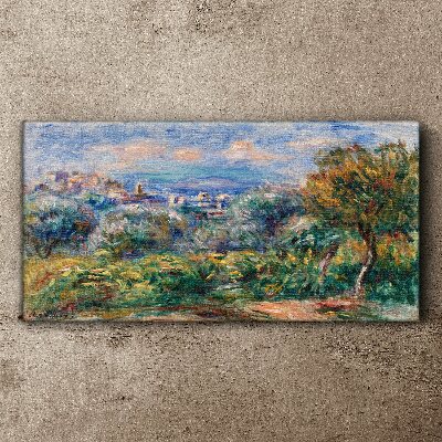 Landscape with olives Canvas print