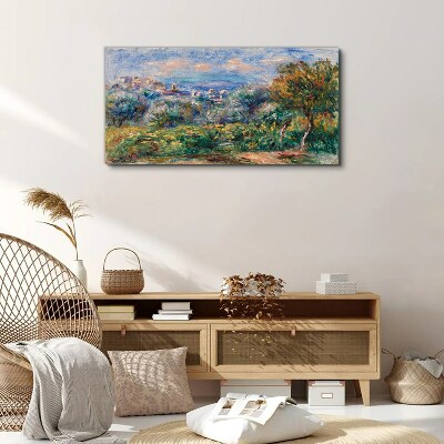 Landscape with olives Canvas print