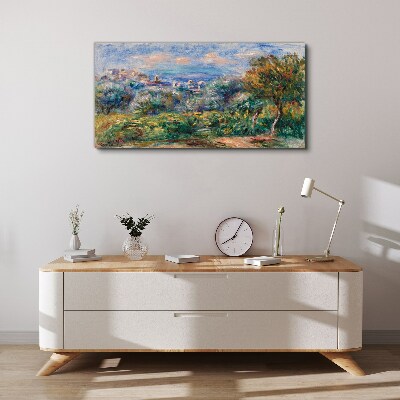 Landscape with olives Canvas print