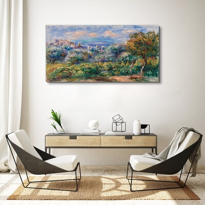 Landscape with olives Canvas print