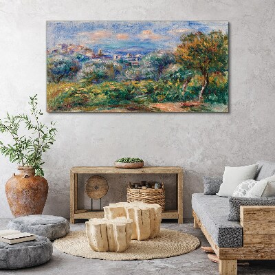 Landscape with olives Canvas print