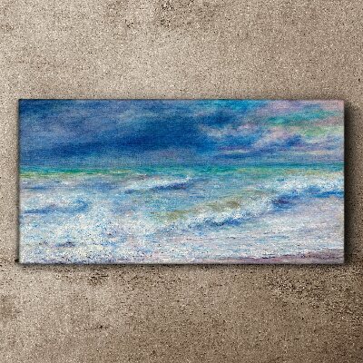 Calm sea in blue Canvas print