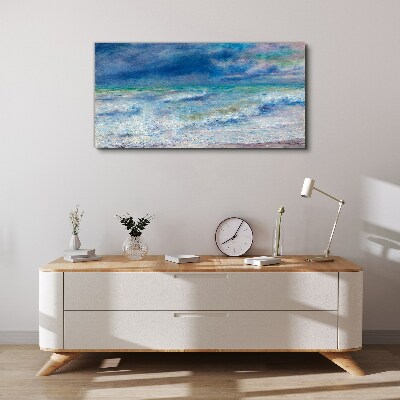 Calm sea in blue Canvas print