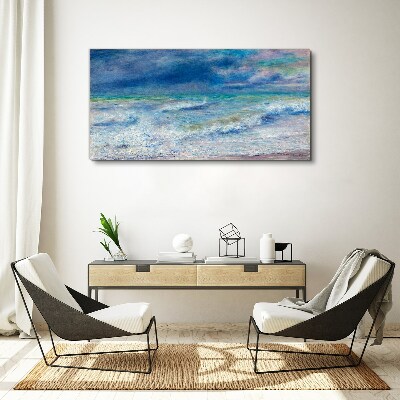 Calm sea in blue Canvas print