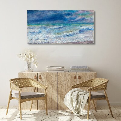 Calm sea in blue Canvas print