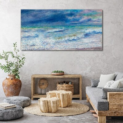 Calm sea in blue Canvas print