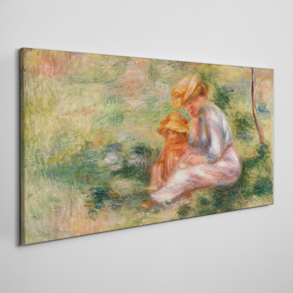 Mother and daughter in the summer sun Canvas print