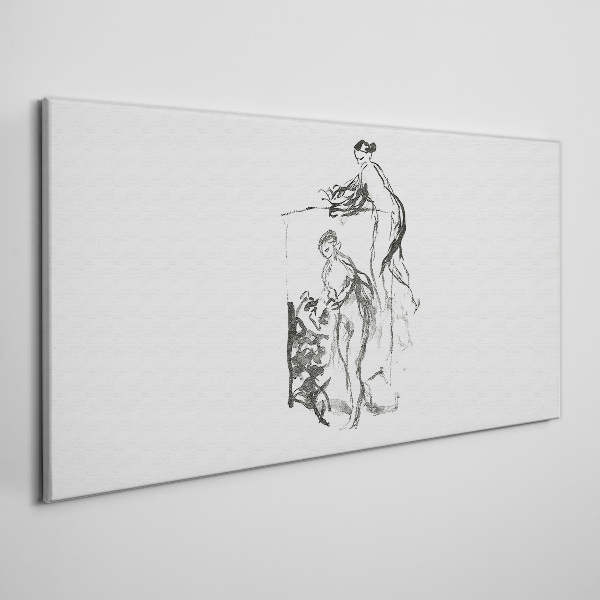 Drawing sketch Canvas print