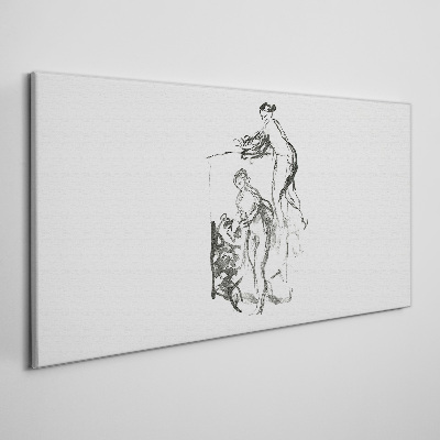 Drawing sketch Canvas print