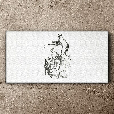 Drawing sketch Canvas print