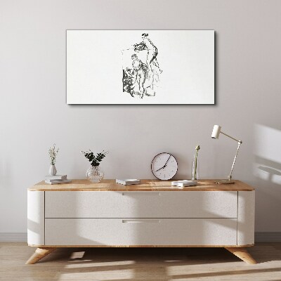 Drawing sketch Canvas print