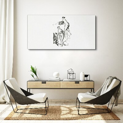 Drawing sketch Canvas print