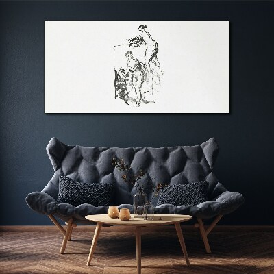 Drawing sketch Canvas print